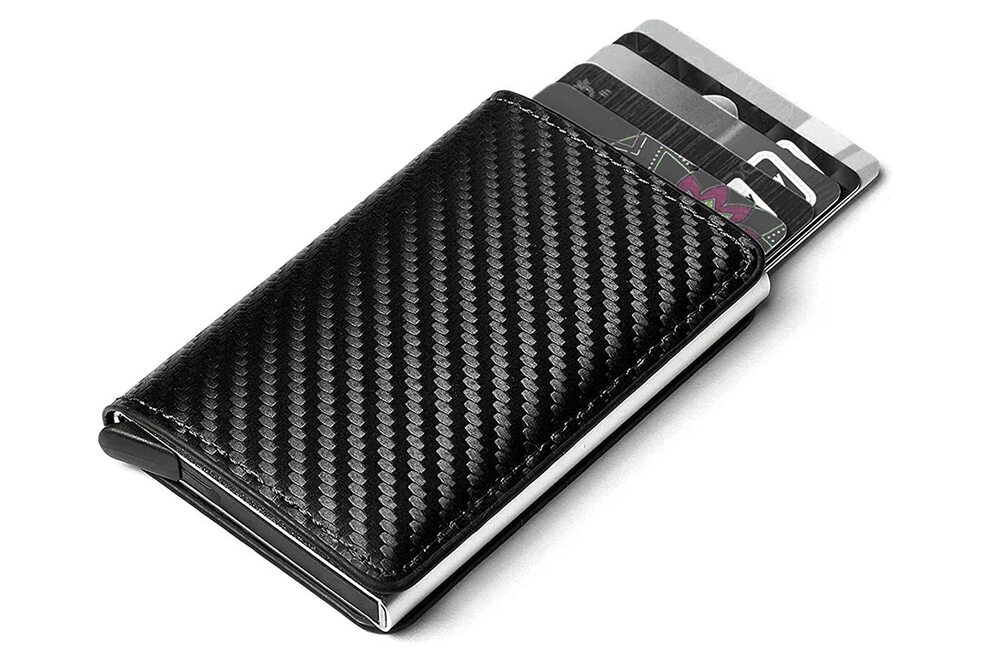 4033 Wallet card RFID Card, Vaccine Card Holder Slim Carbon Fiber Credit